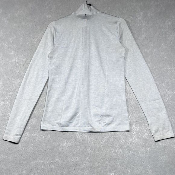 Nike Sweatshirt Womens Size Medium Gray Dri Fit Half Zip Pullover Jacket 2474 - Picture 6 of 14